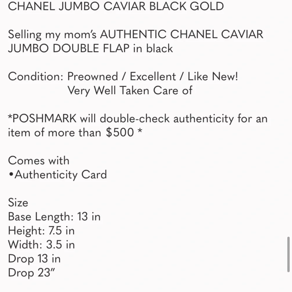 πβ¨ BEAUTIFUL β¨π XL CHANEL CAVIAR SINGLE FLAP GOLD HARDWARE JUMBO - Picture 16 of 16